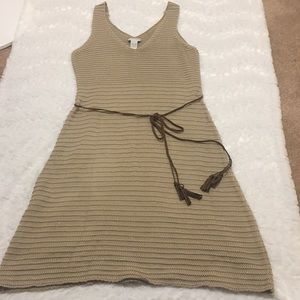 Soft surroundings ribbed metallic sweater dress